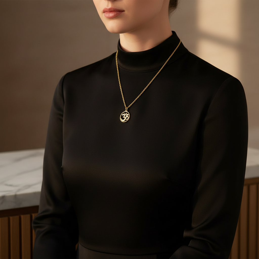 Elegant Om Golden Chain Pendant